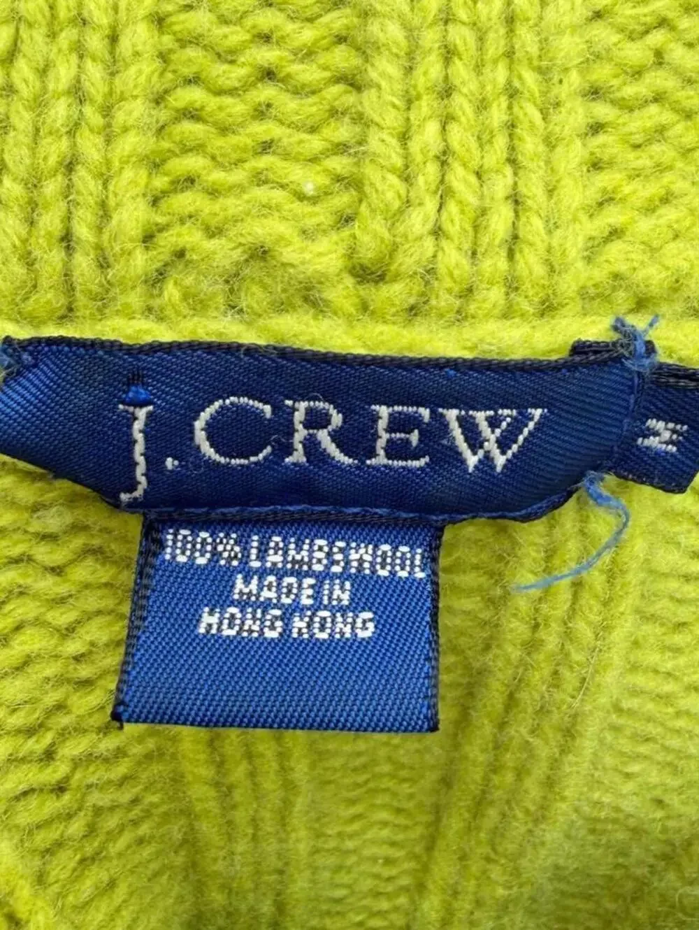 J.Crew 100% lambswool green ribbed knit zip up sweater with pockets